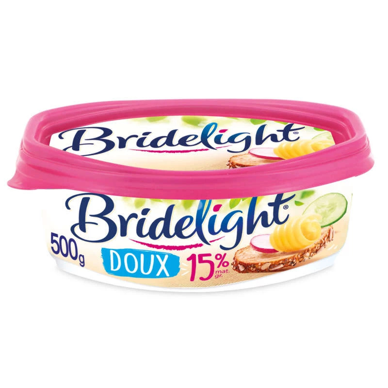 Beurre doux 15%mg 500g - BRIDELIGHT