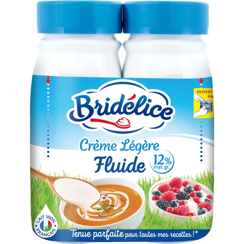 Light fluid cream 12% 2x25cl - BRIDELICE