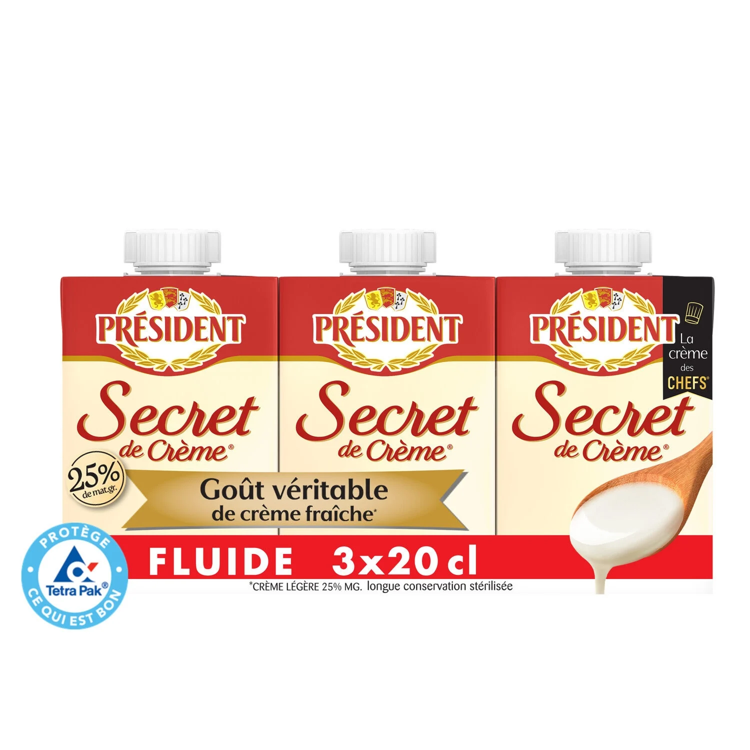 Fluid Cream 25% Mg 3x20cl - President