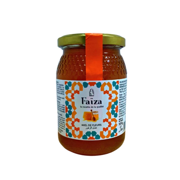 Vaso Di Vetro Miele Fiore Faiza 500 G - Faiza