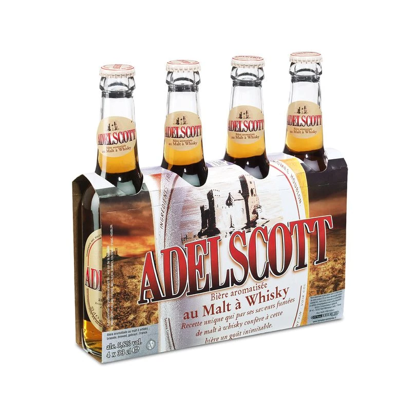 Biere au malt à Whisky 4x33cl - Adelscott