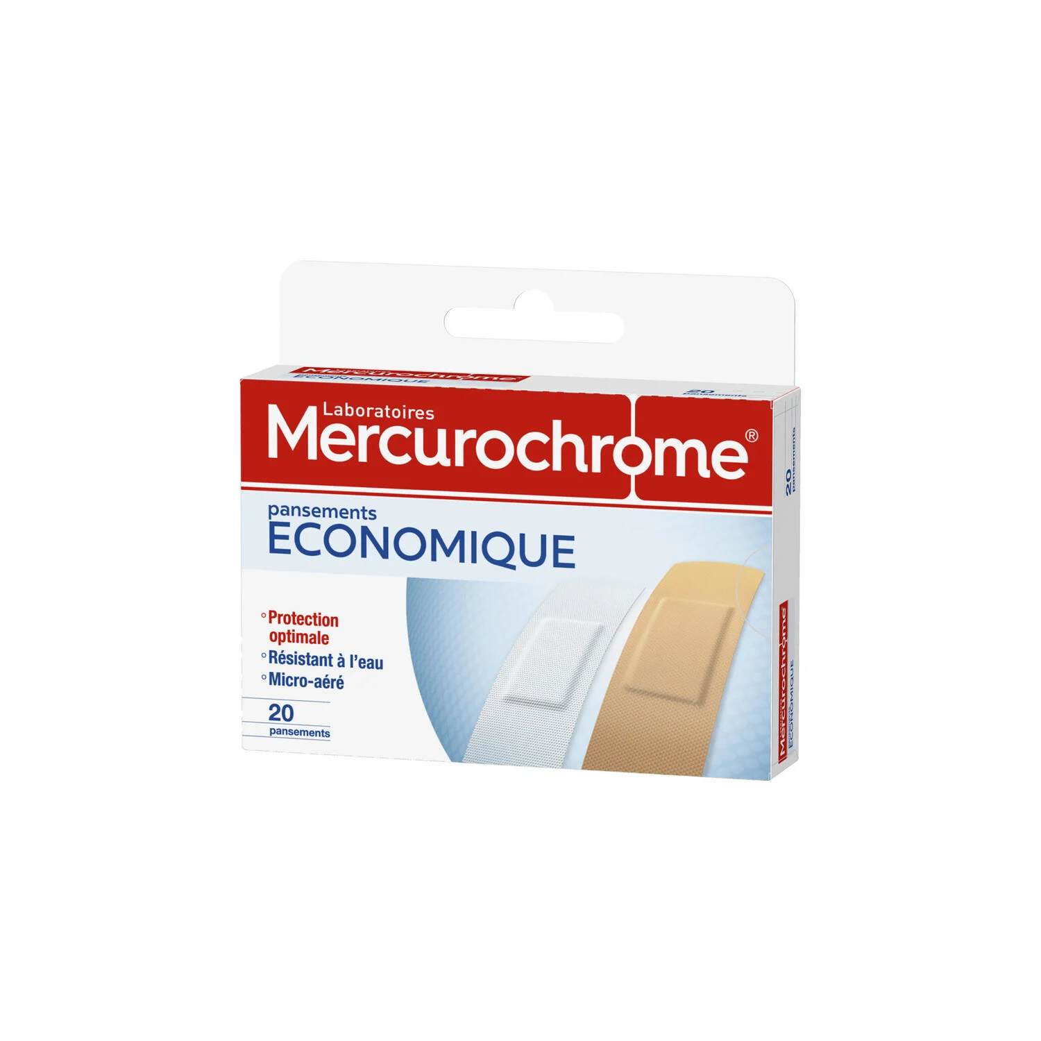Pansement économique X20 - Mercurochrome