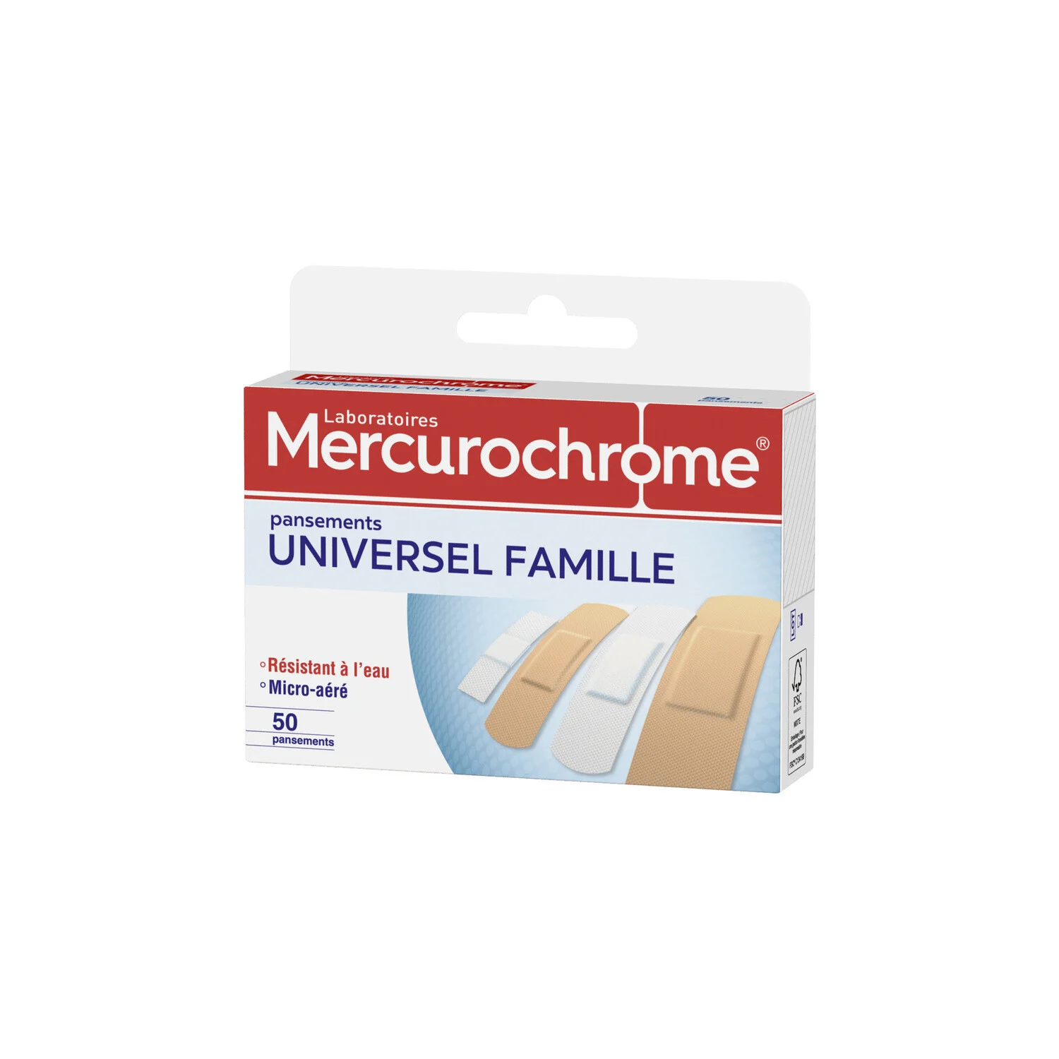 Pansements Universel Famille X50 - Mercurochrome
