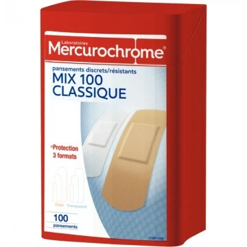100 Pansements 3 Formats - Mercurochrome