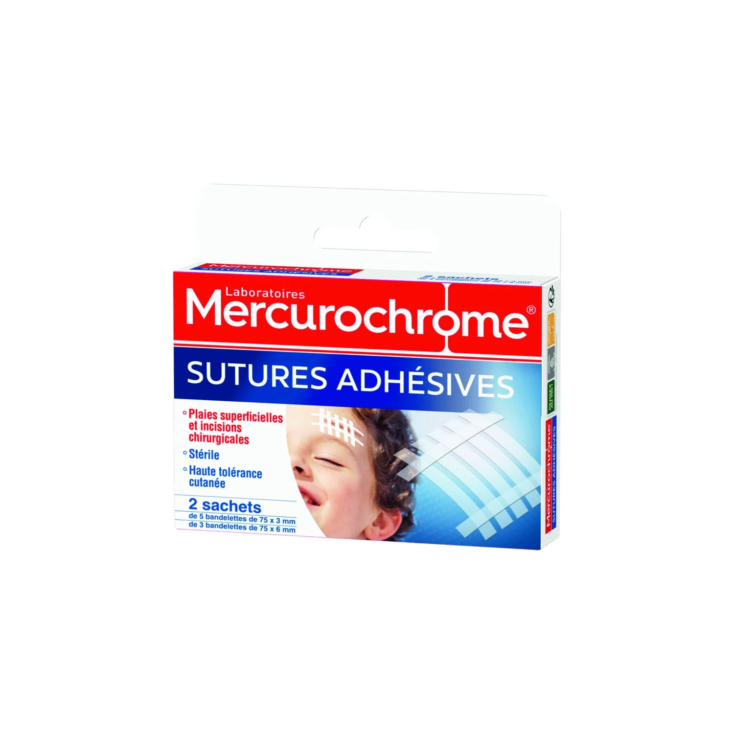 16 Apósito de sutura adhesivo - Mercurochrome