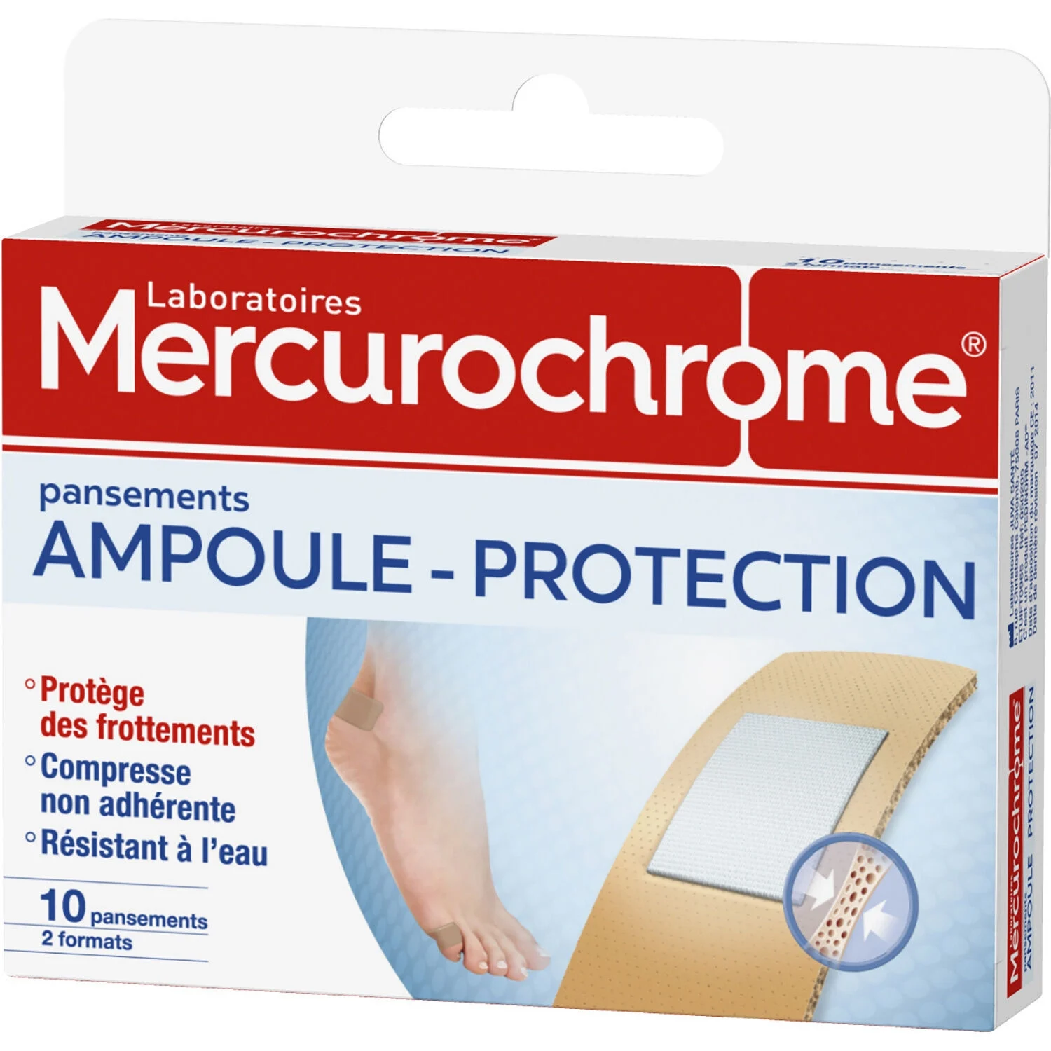 Protection Ampoule Dressings X10 - Mercurochrome