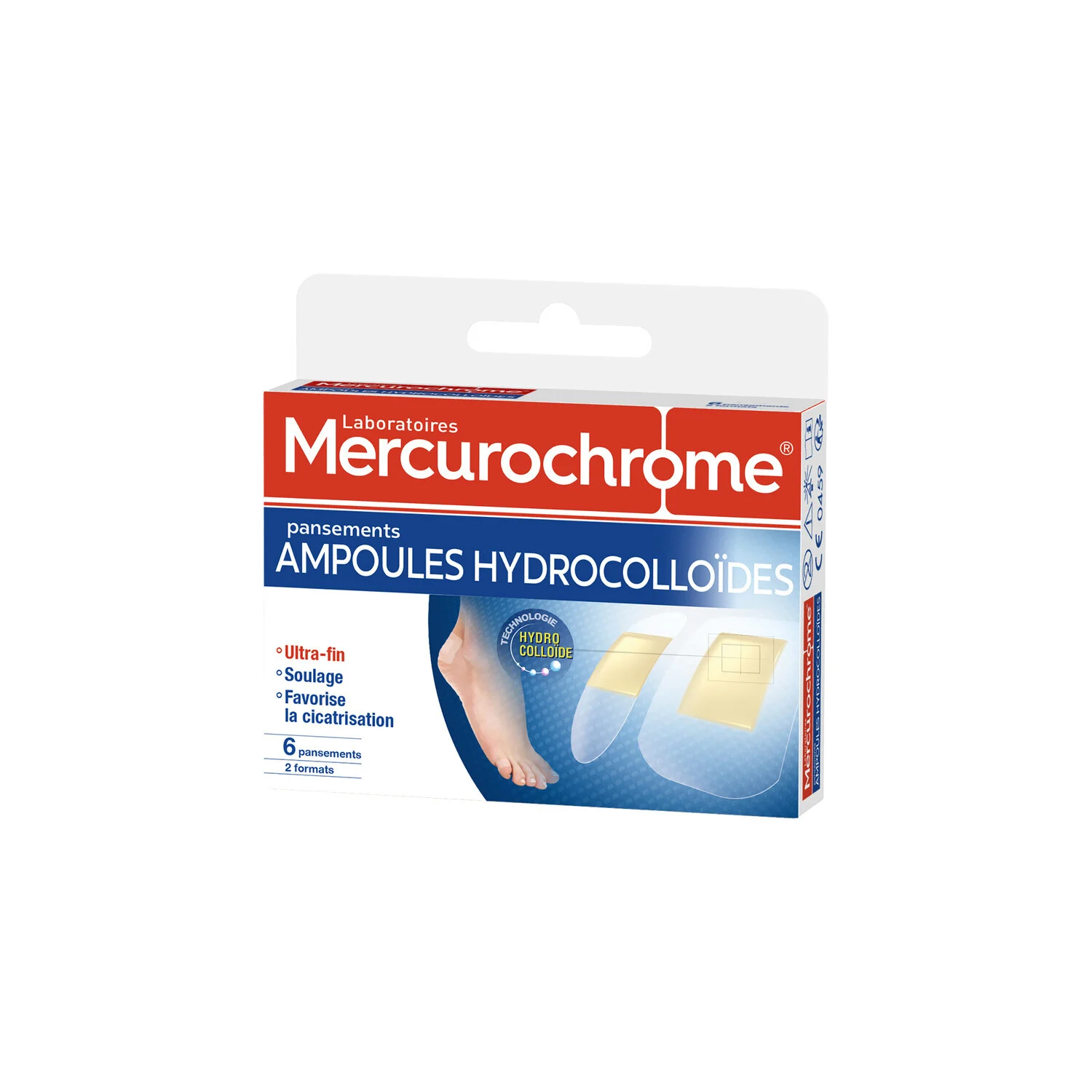 Pansements hydrocolloÃ¯des ampoules x6 - MERCUROCHROME