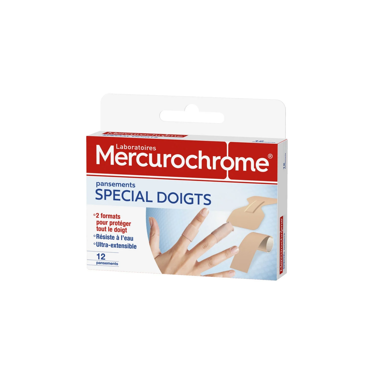 12 Special Finger Bandages - Mercurochrome