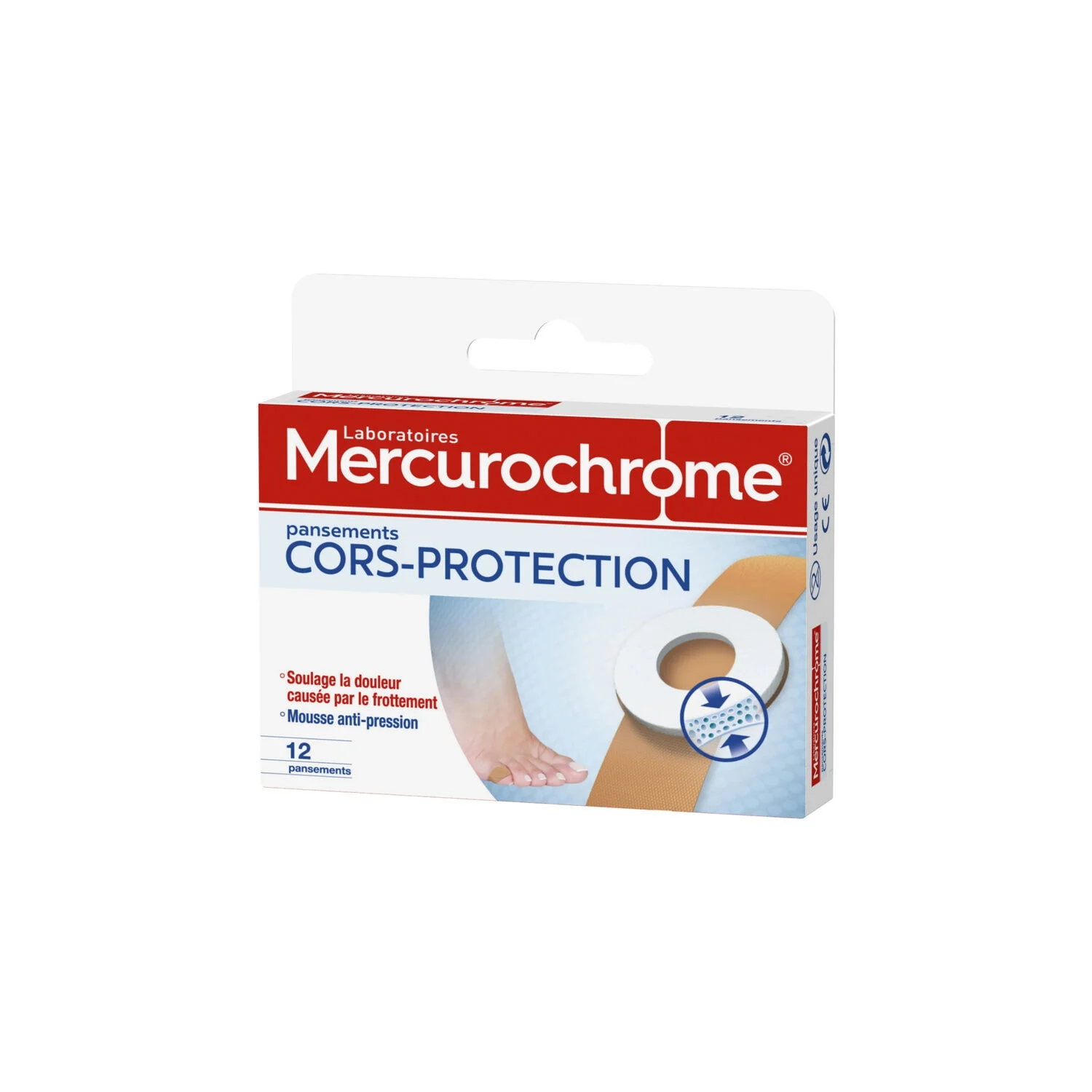Corn-protection dressings X12 - Mercurochrome