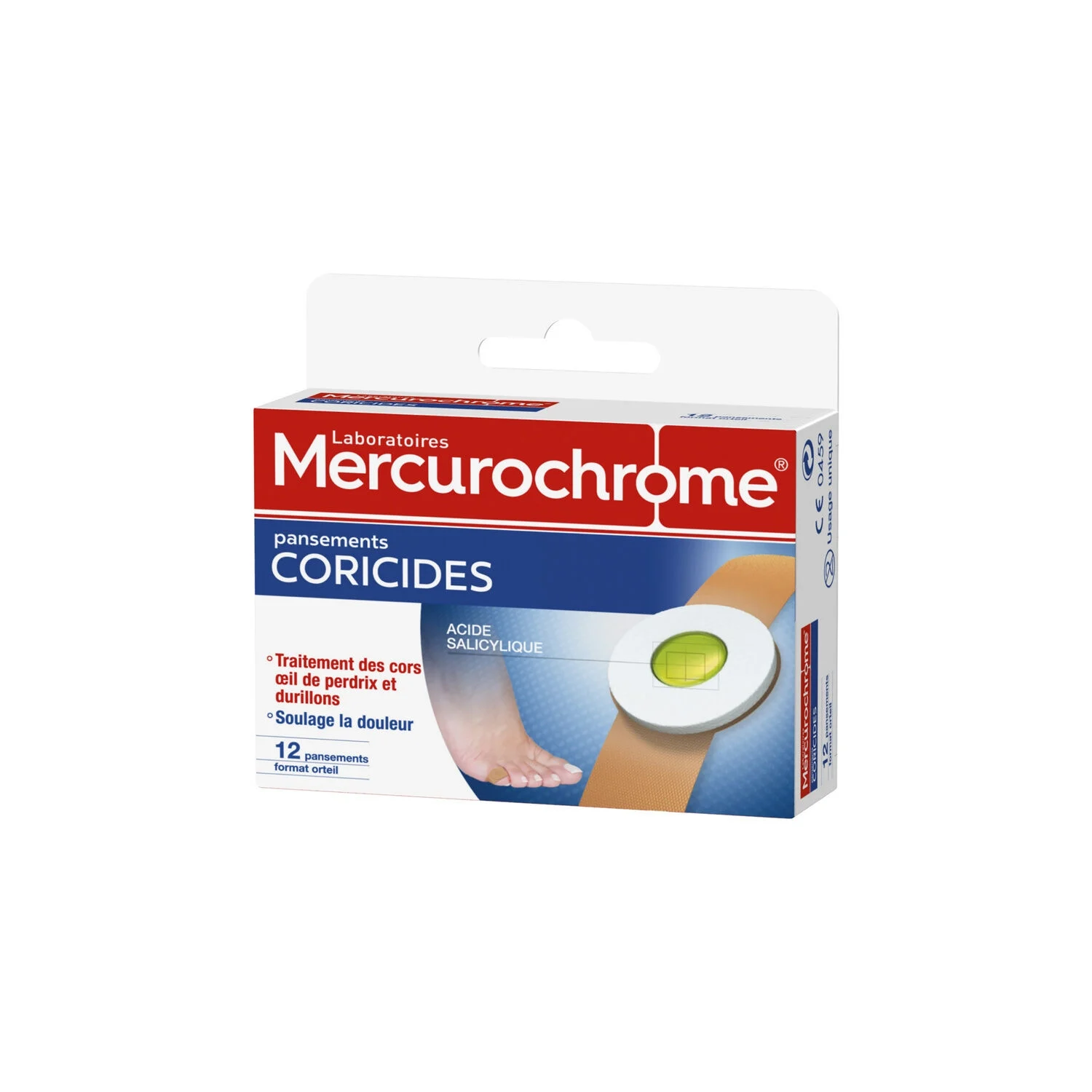 12 Coricidal Dressings - Mercurochrome