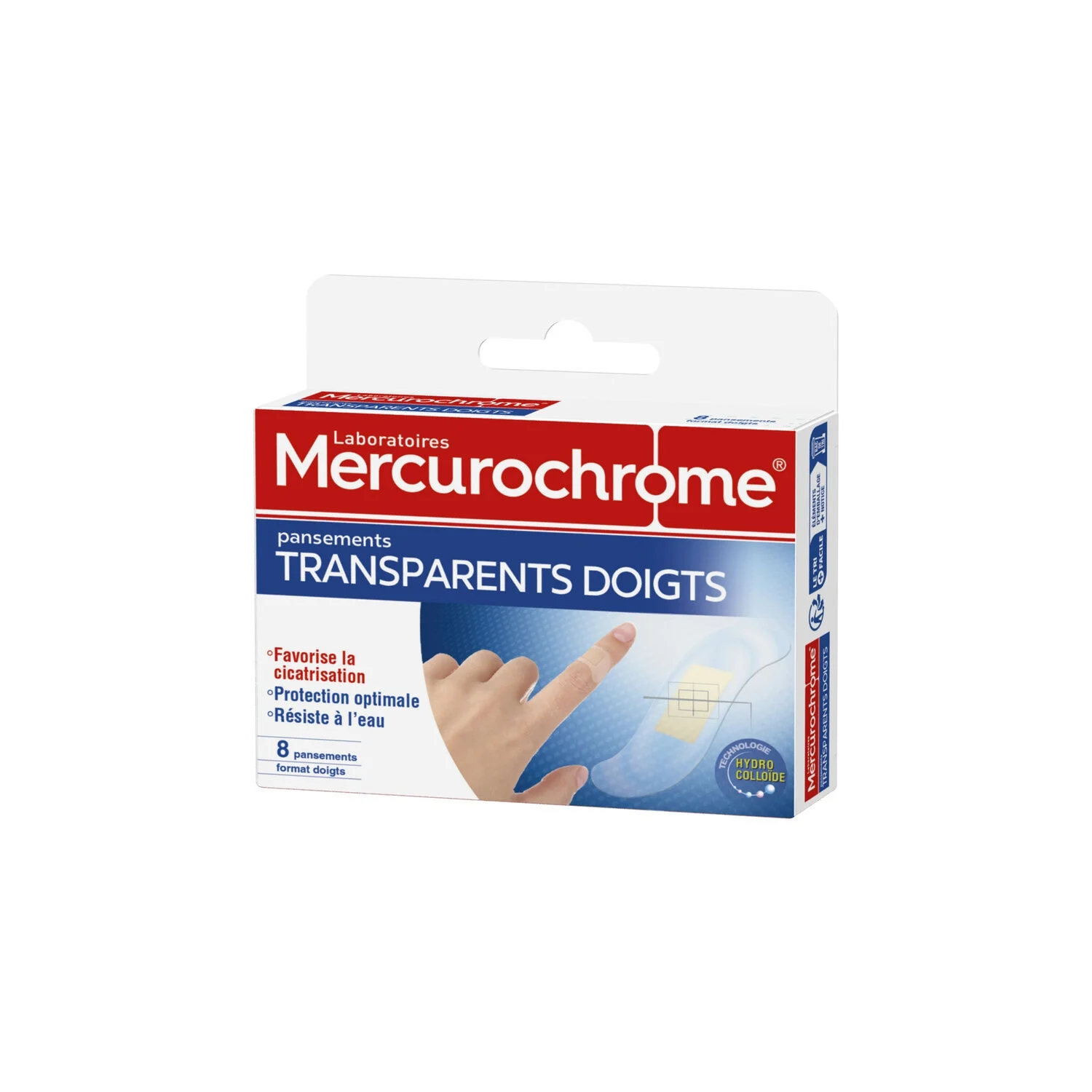 Bandagens de dedo transparentes X8 - Mercurochrome
