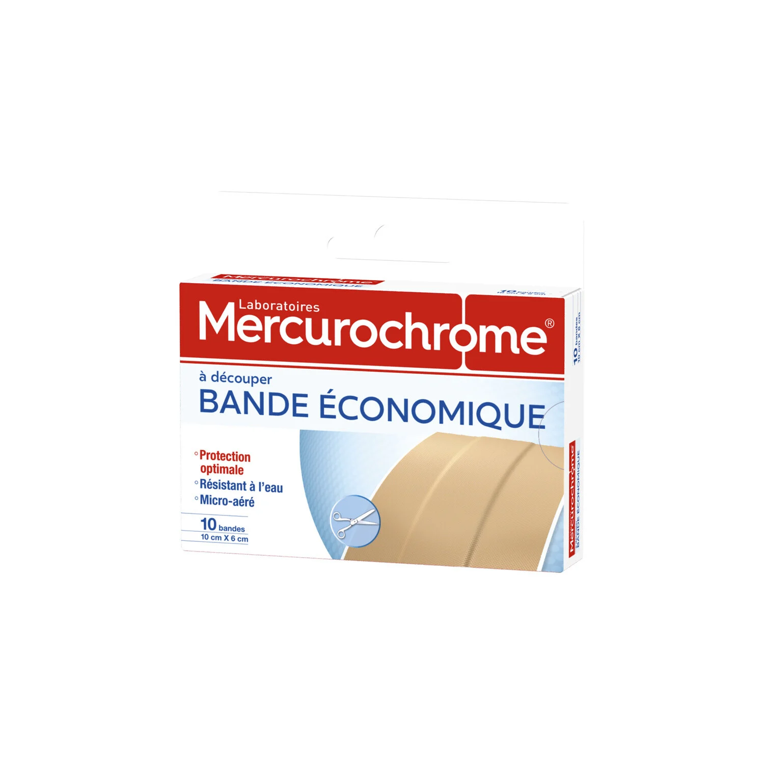 Dressing Strip to Cut 10 Cmx6 Cm - Mercurochrome