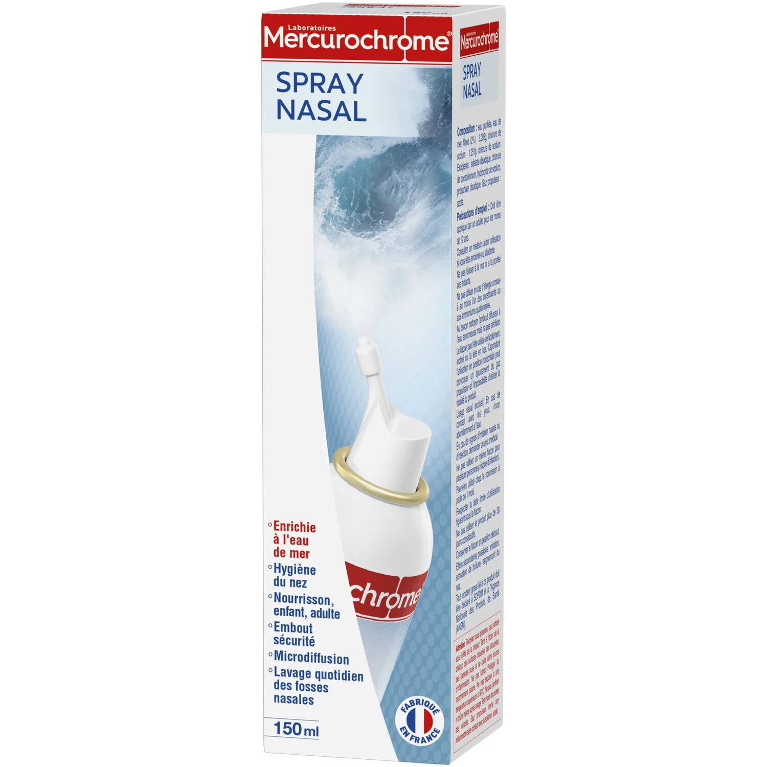 Nasal Spray Enriched With Seawater 150ml -mercurochrome