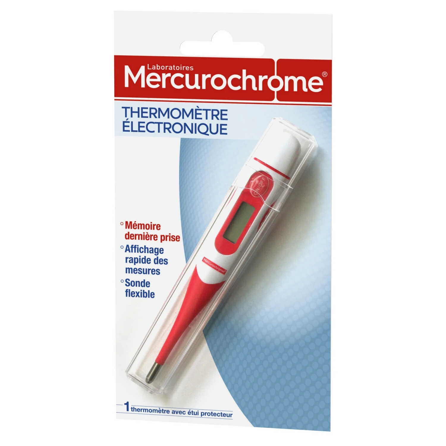 Electronic thermometer With case - Mercurochrome