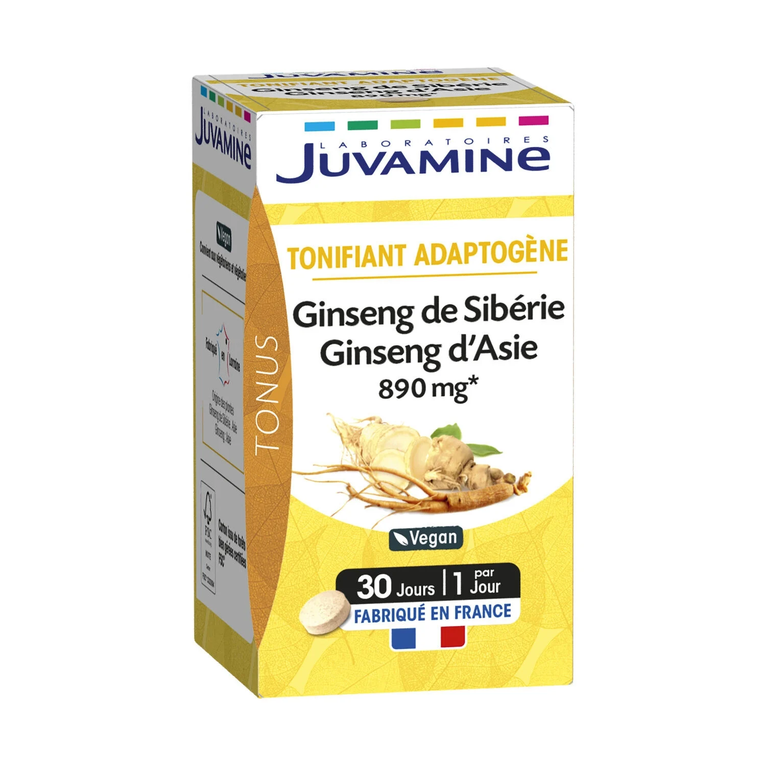 Tonifying Food Supplement Adaptogen Siberian and Asian Ginger X30 -juvamine