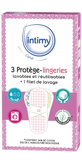 Protège-lingerie lavable et réutilisable x3 - INTIMY CARE
