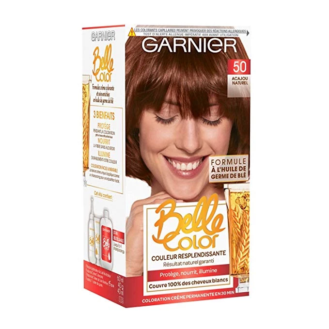 GARNIER BELLE COLOR 50 Natural Mahogany Permanent Hair Color Wholesaler