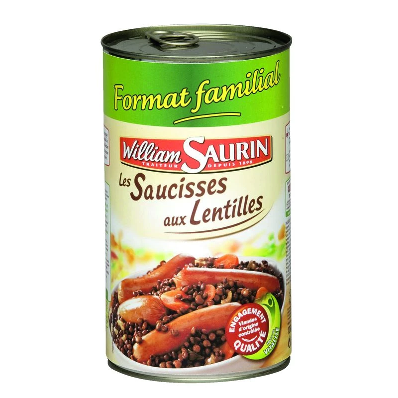 Saucisses aux lentilles 1,260g - WILLIAM SAURIN