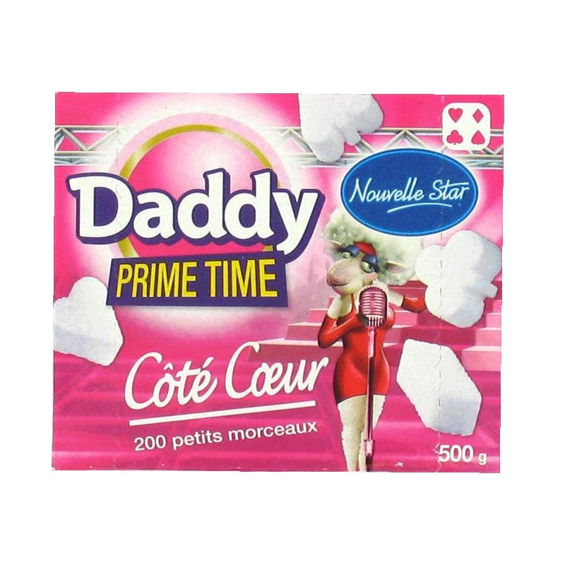 Sucre côté coeur blancs 500g - DADDY