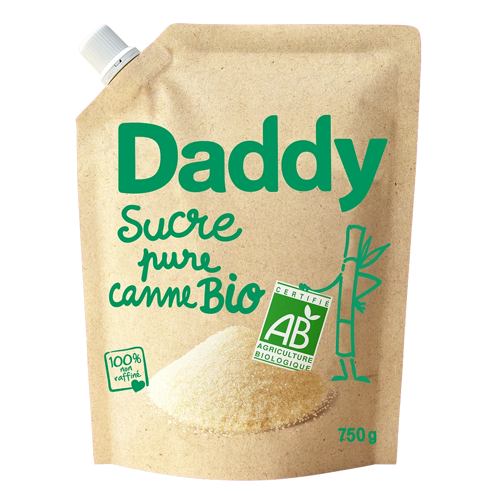Sucre cane puro BIO kraft 750g - DADDY