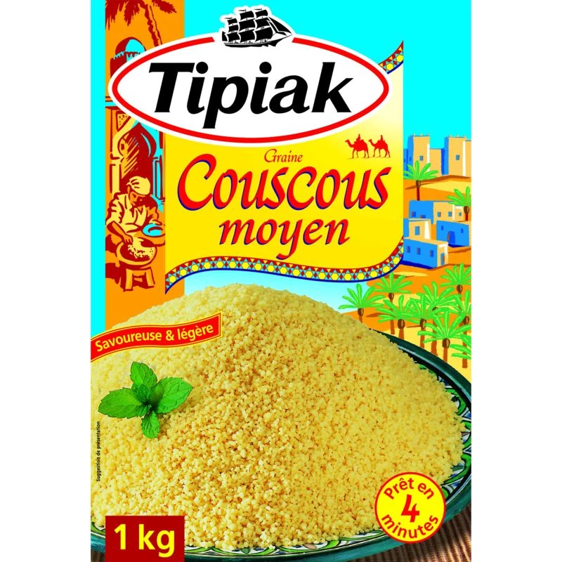 Cuscuz Médio, 1kg - TIPIAK