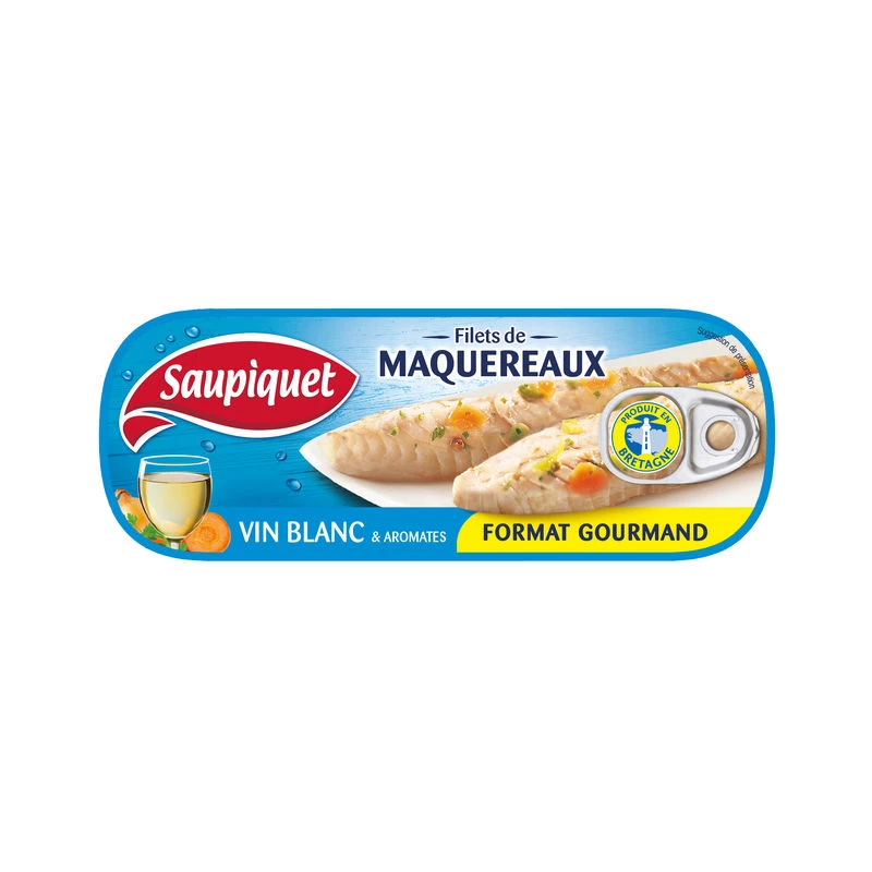 Filetes De Caballa Muscadet Y Aromáticas, 235g - SAUPIQUET