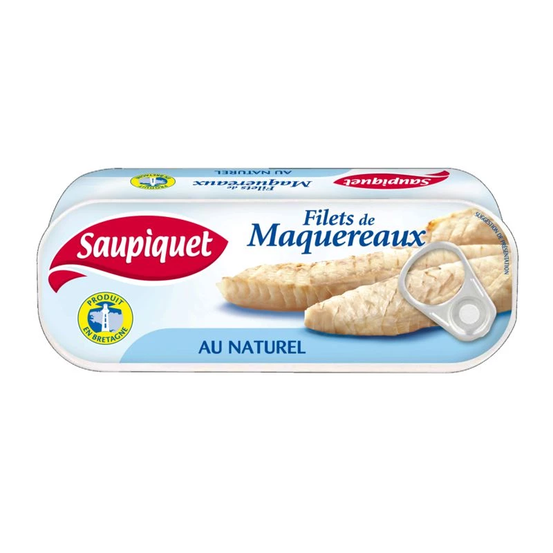 شرائح سمك الماكريل الطبيعي، 169 جرام - SAUPIQUET