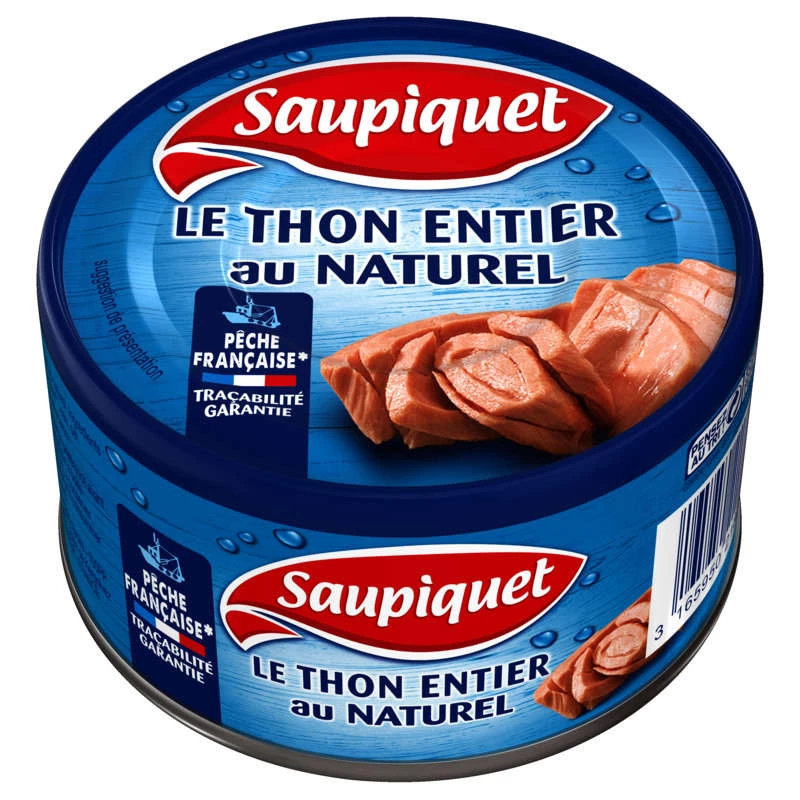 Thon entier au naturel pêche Française 133g - SAUPIQUET