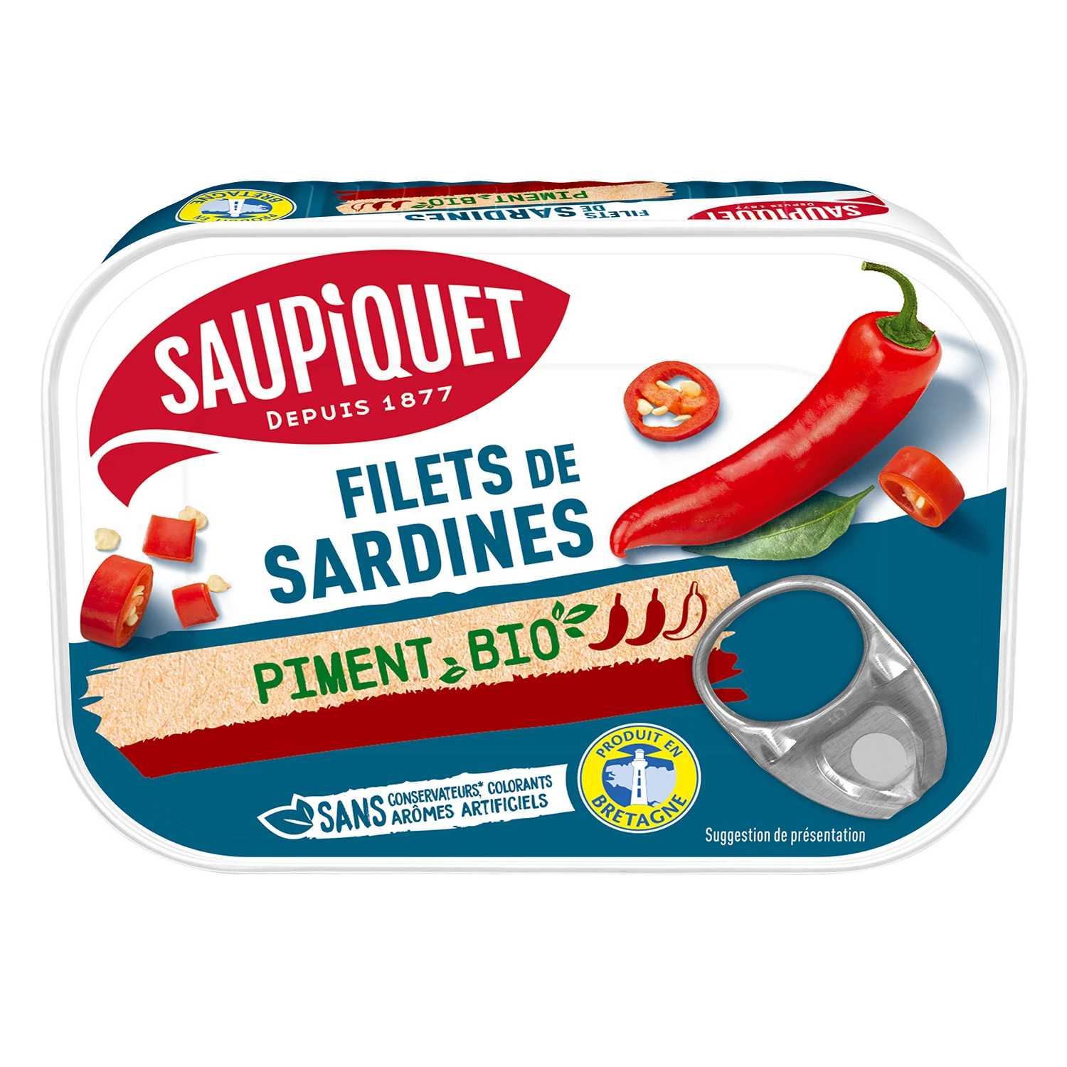 Filet Sardine Piment Bio 70g