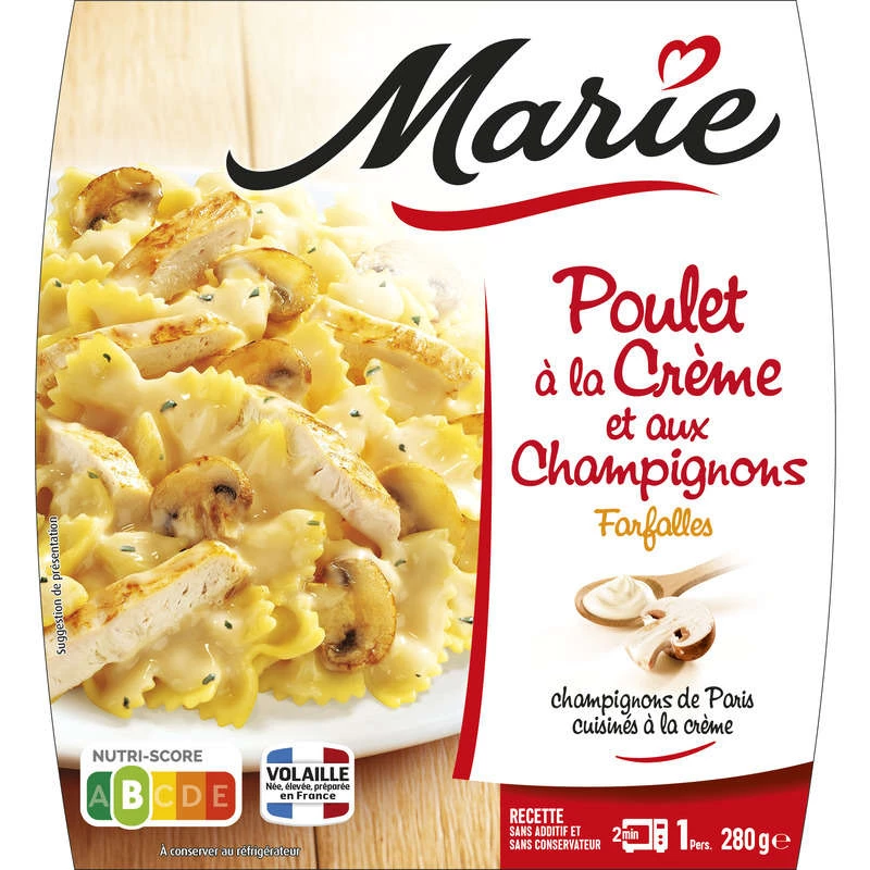 Chicken with cream and mushrooms 280g - MARIE