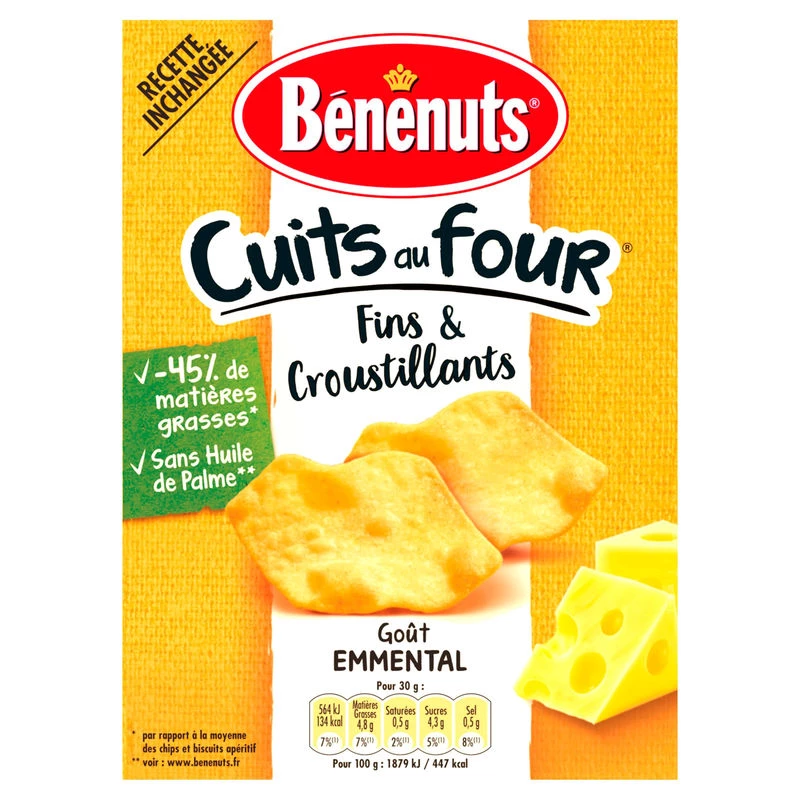 Cuit au four goût emmental 90g - BENENUTS