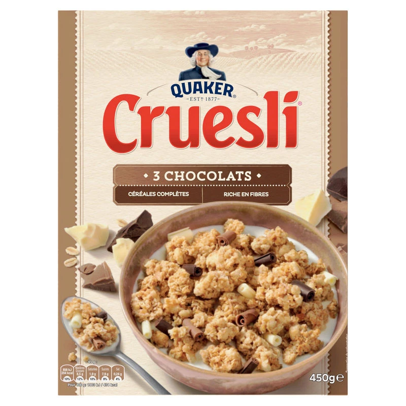 كروسلي 3 شوكولاتة 450 جرام - QUAKER