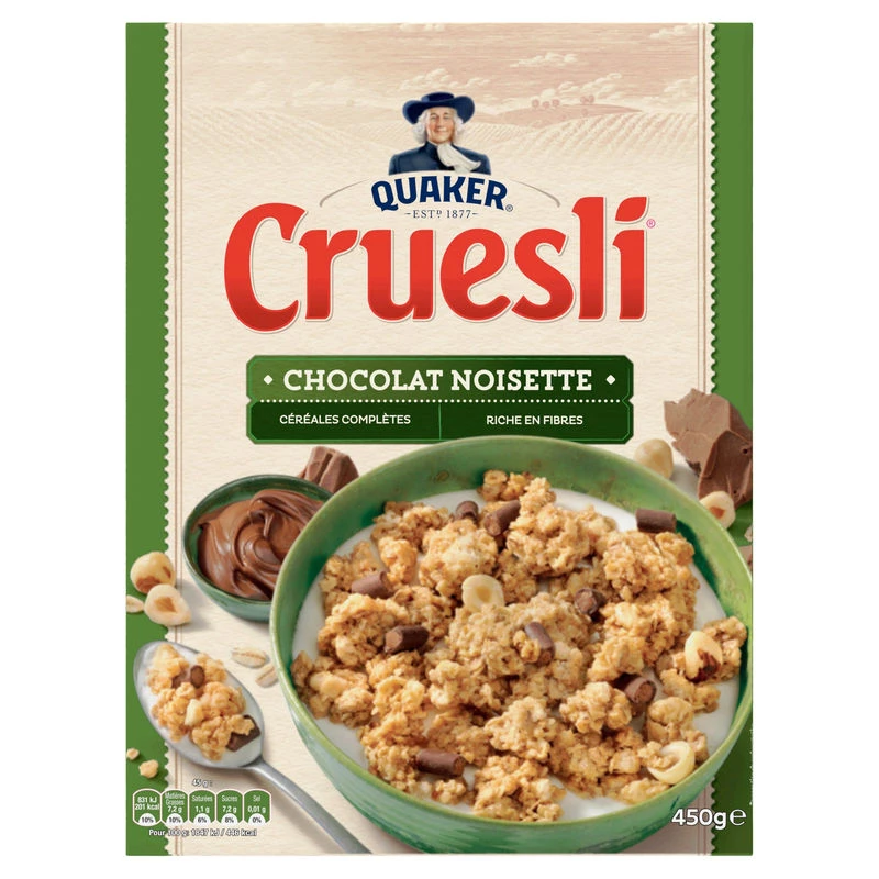 Cruesli Chocolat Noisette 450g - QUAKER