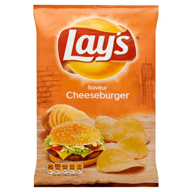 Hamburguesa con patatas fritas y queso, 120g -LAY'S