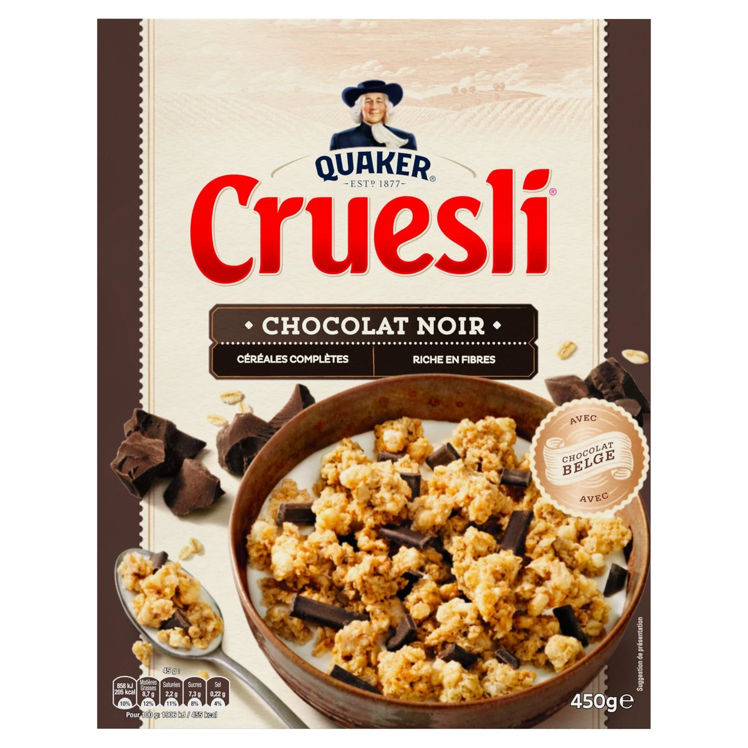 黑巧克力 Cruesli 450g - QUAKER