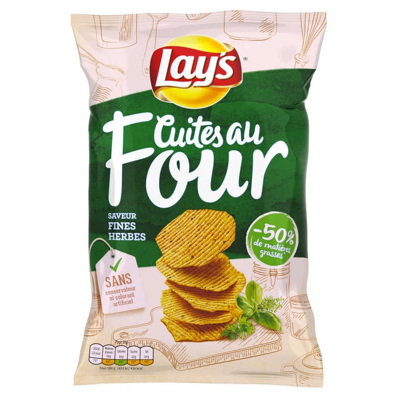 Chips cuites au four saveur fines herbes 120g - LAY'S