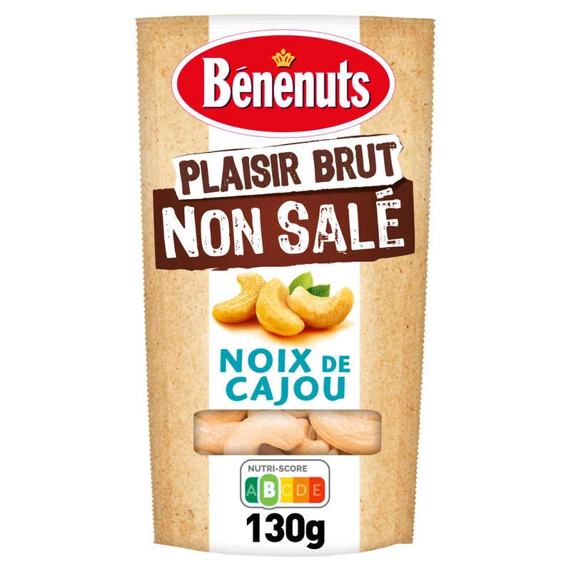 Ungesalzene Cashewnüsse, 130g - BENENUTS