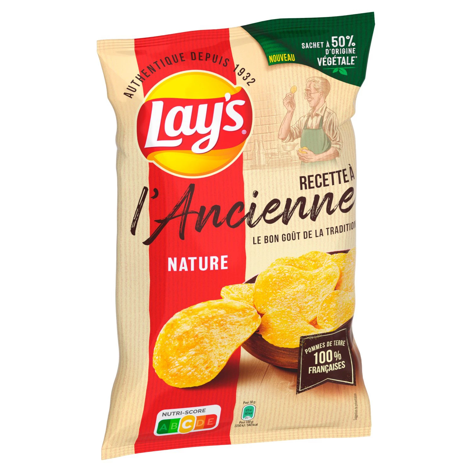 Oude Natuurchips, 155g - LAY'S