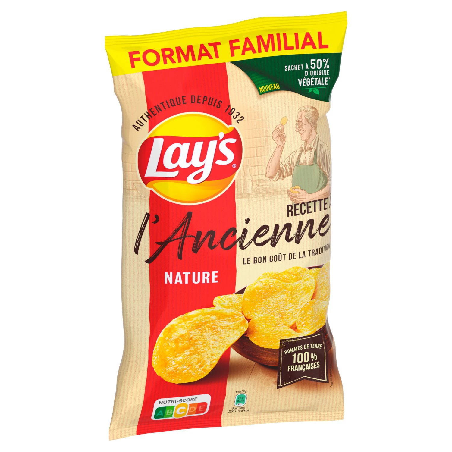 Chips à l'Ancienne Nature  familial, 295g - LAY'S