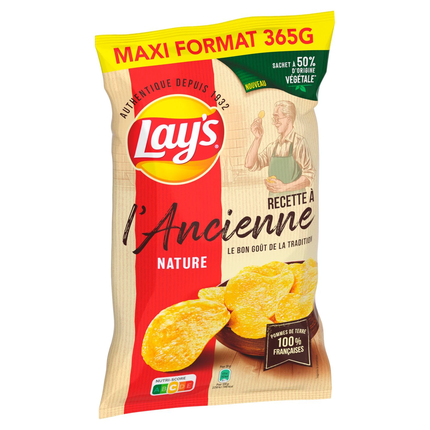Old Nature Maxi Hersluitbare Chips, 365g - LAY'S