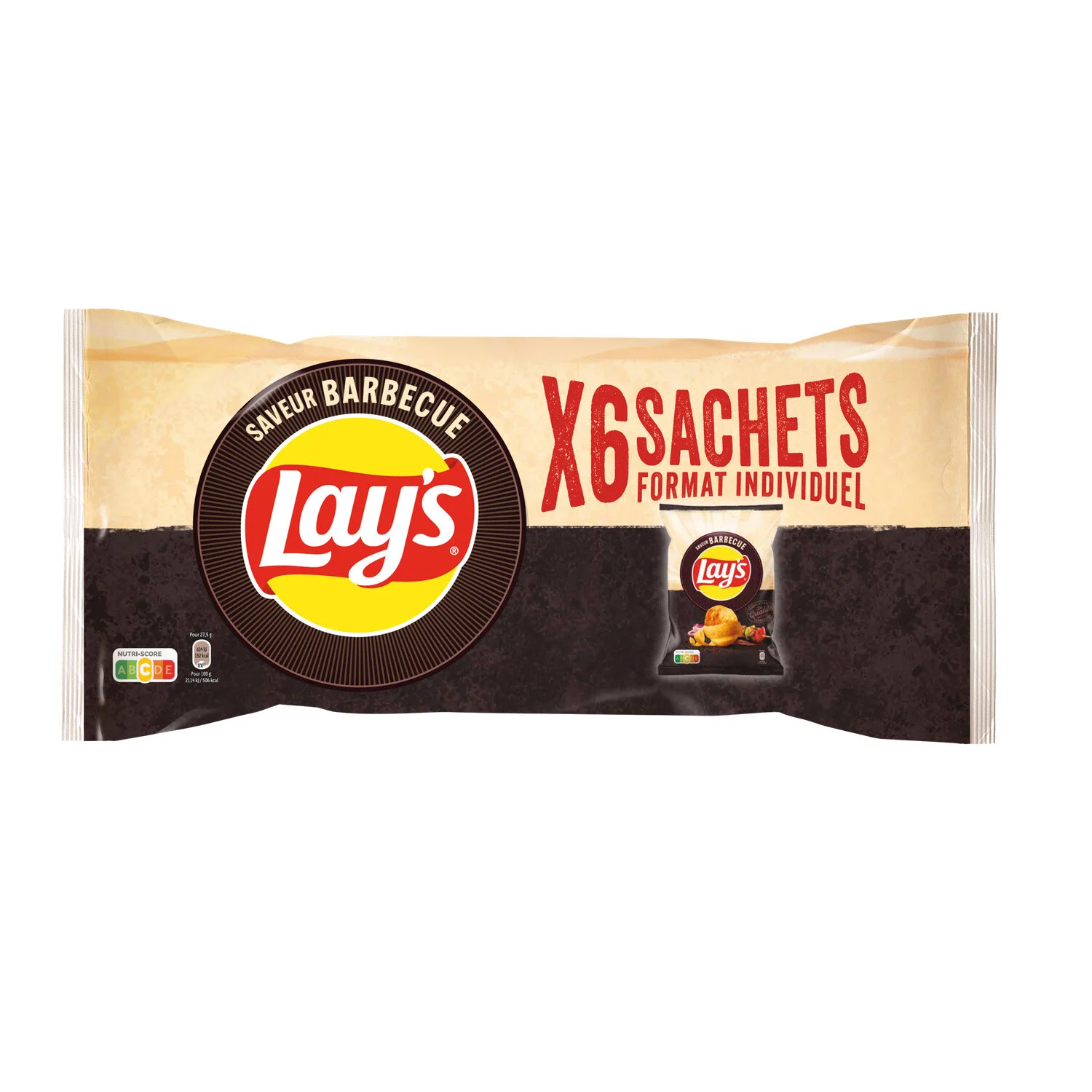 Barbecue Flavor Crisps 6x 27.5g - Lays