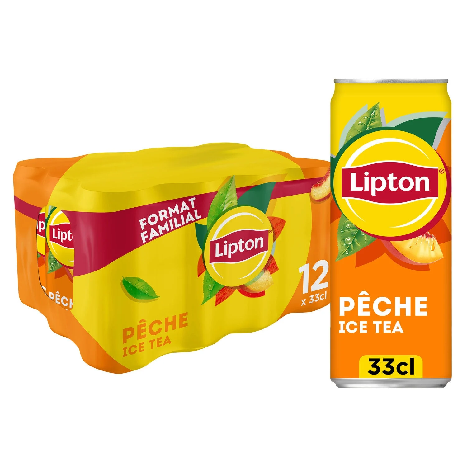 12x33cl Pesca aromatizzato bevanda aromatizzata - LIPTON