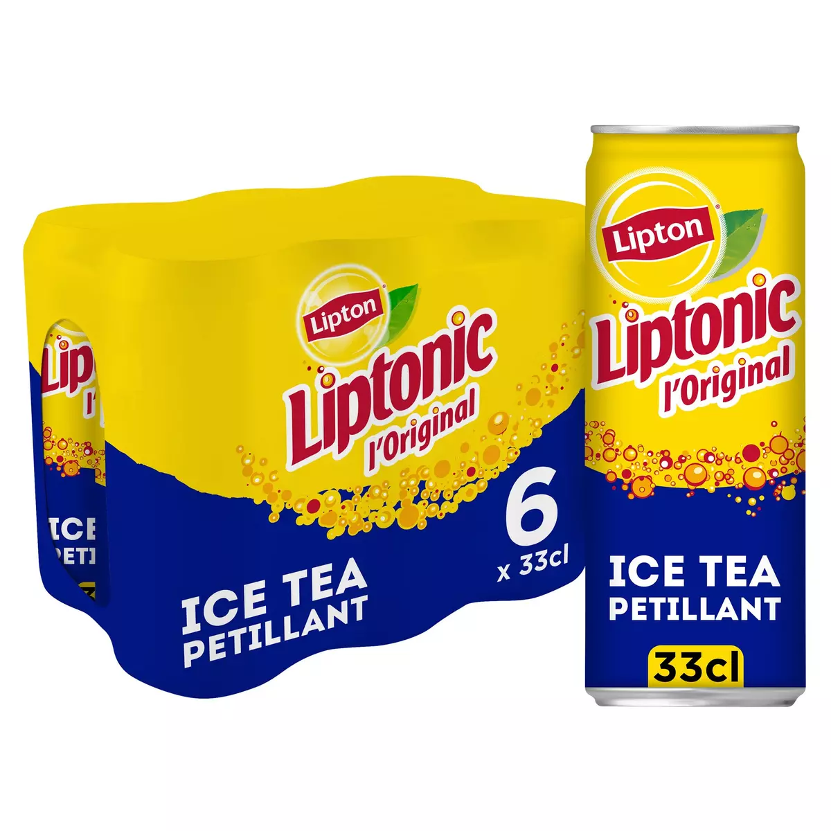 Green lemon flavored tea drink 6x33cl lemon flavor - LIPTON