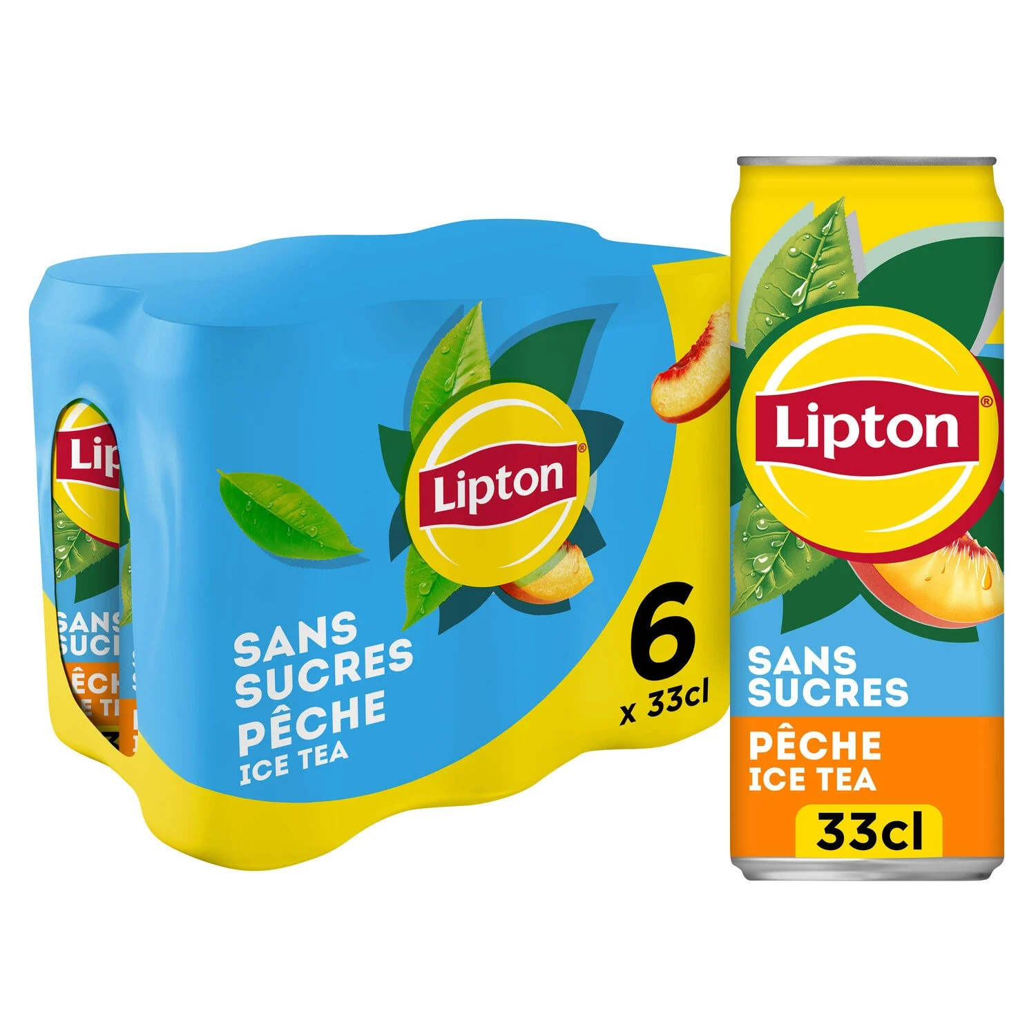 Trà Đá Vị Đào Không Đường 6x33cl - Lipton