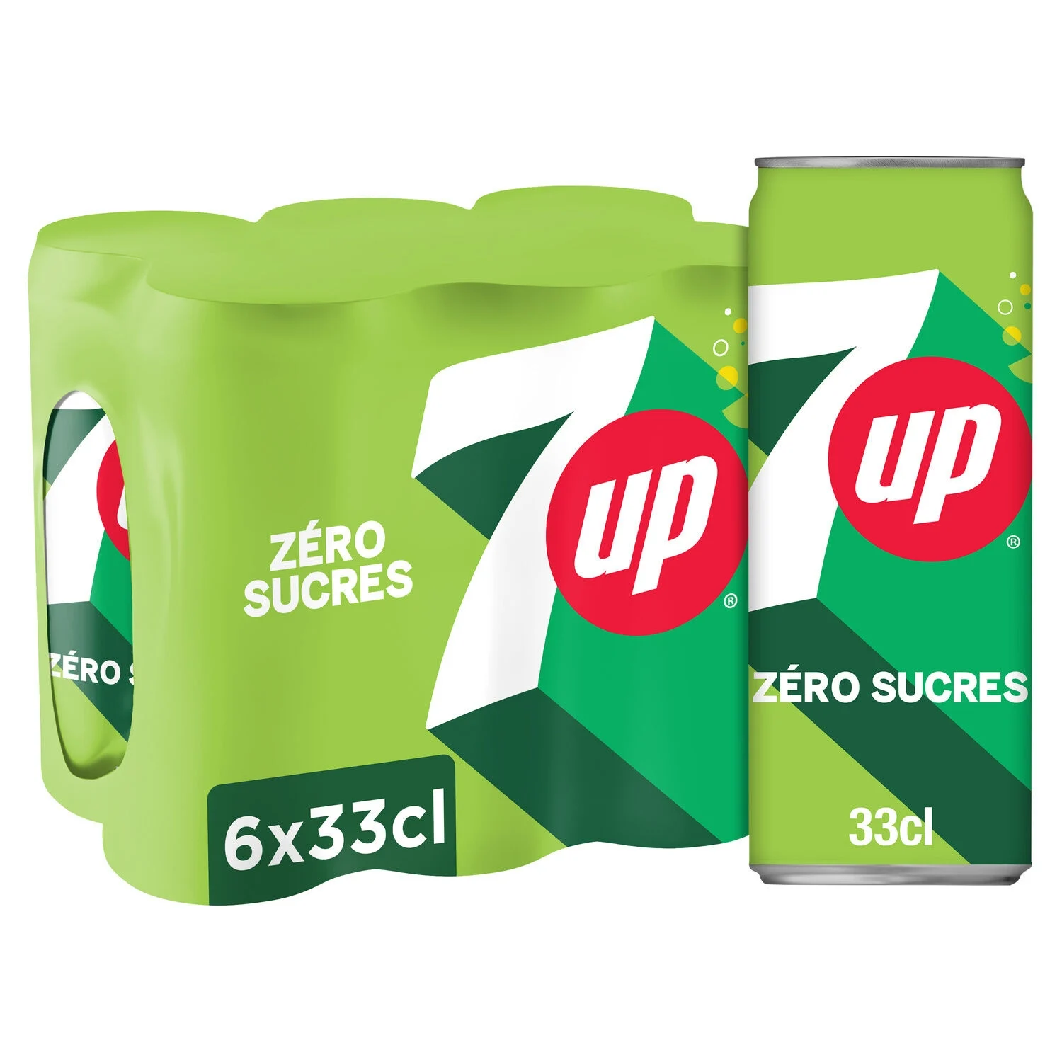 Zero Sugar Lemon and Lime Flavor Soda 6x33cl -  7up