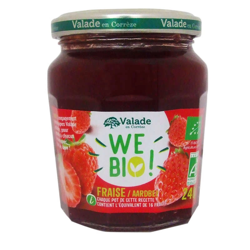 Préparation de fraise bio 240g - VALADE