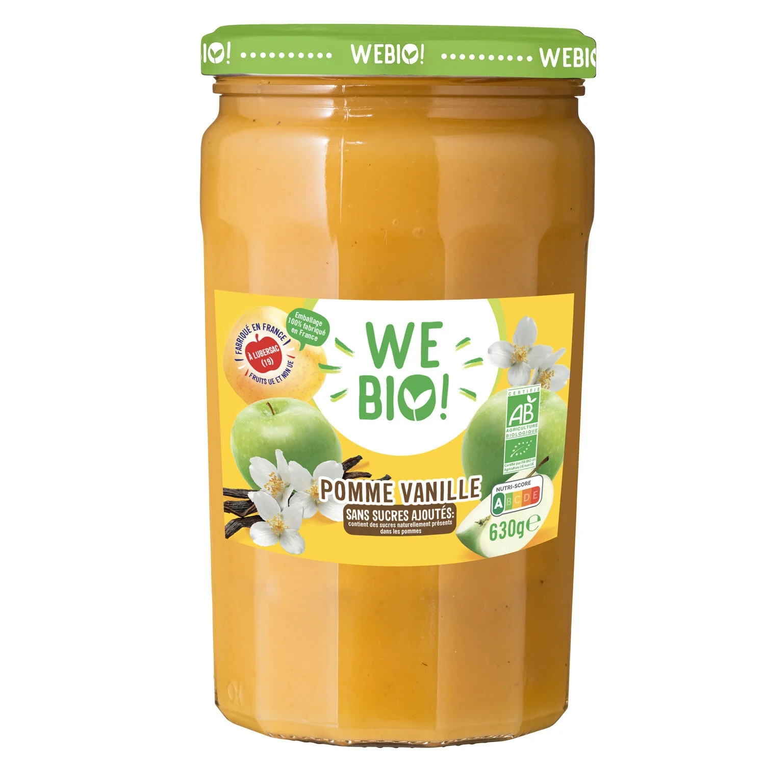 Organic Apple Vanilla Compote No Added Sugars 630g - Webio!