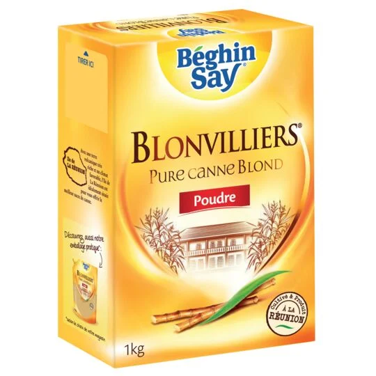 Açúcar de cana Blonvilliers em pó 1kg - BEGHIN SAY