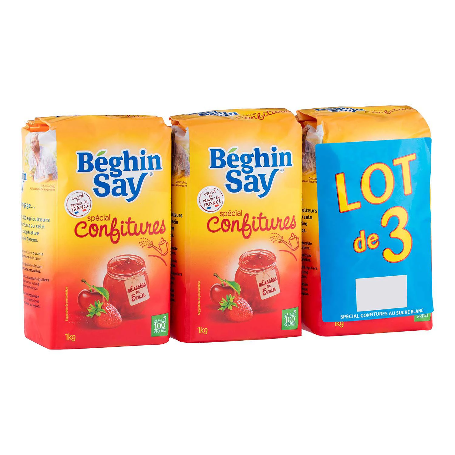 Witte suiker speciaal voor jam 3x1kg - BEGHIN SAY