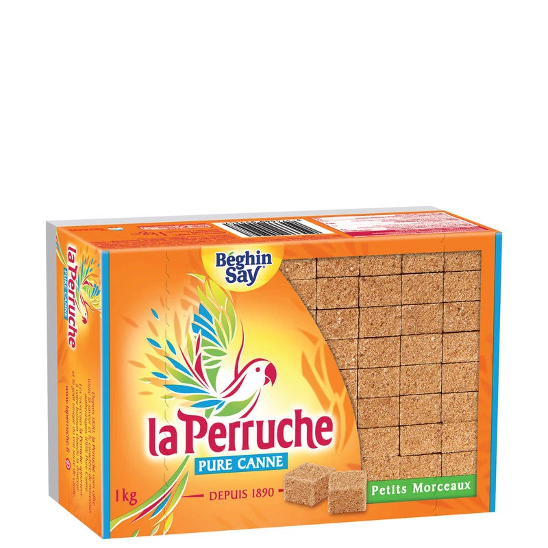 La Perruche small pieces of cane sugar 1kg - BEGHIN SAY